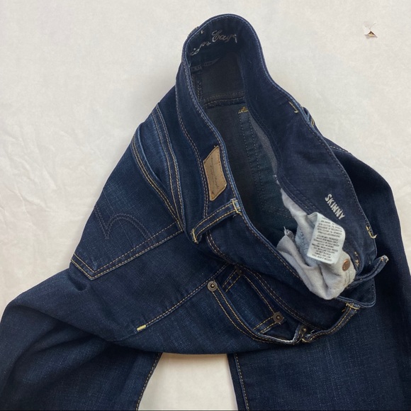 American Eagle Dark Wash Super Stretch Skinny Jean - Picture 7 of 9